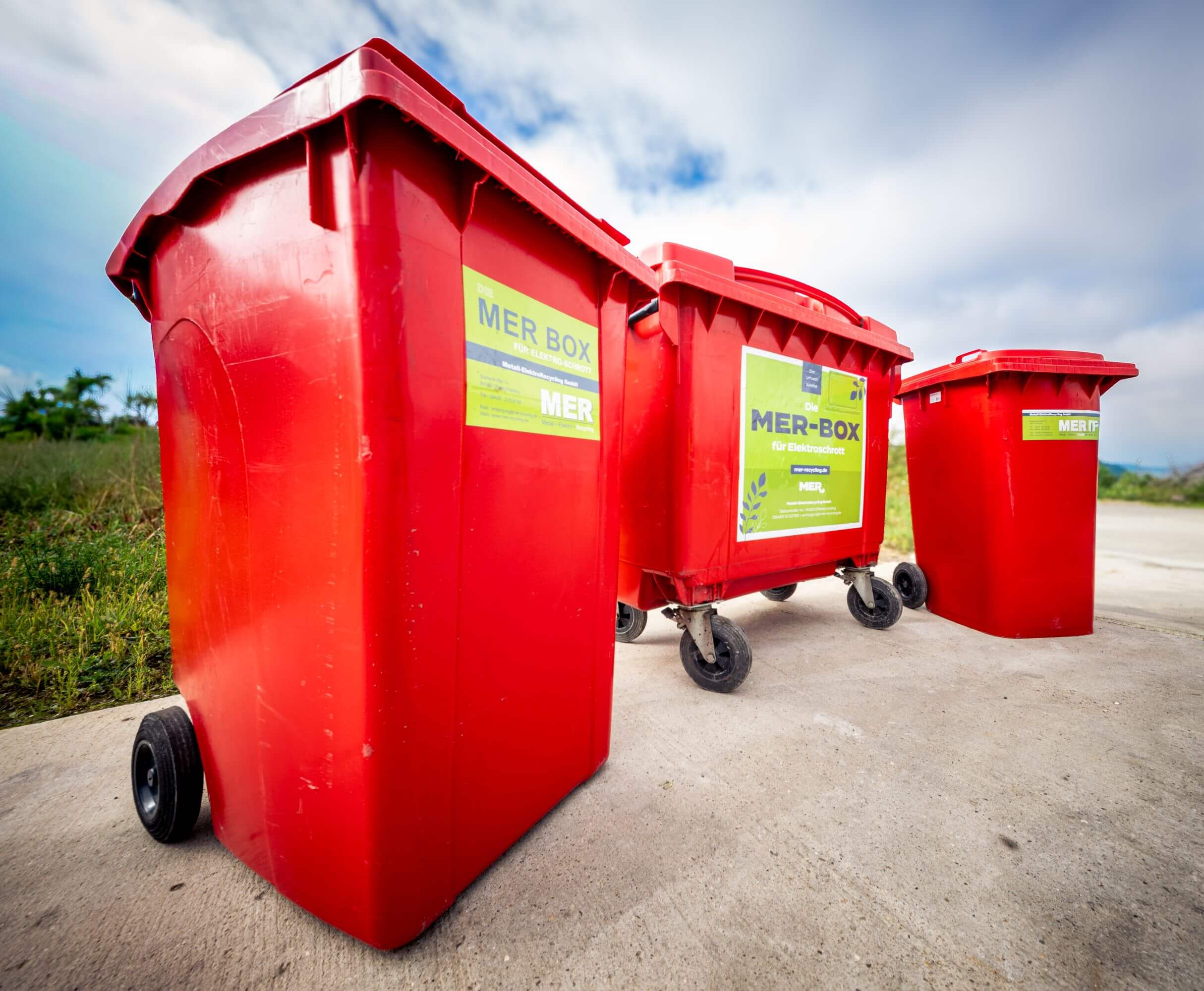 3 MER-Box Recycling Tonnen